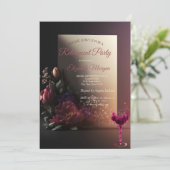 Chic-Blume, Retirement-Teil Einladung (Stehend Vorderseite)