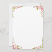 Chic Blume Teapot Brautparty Einladung (Rückseite)