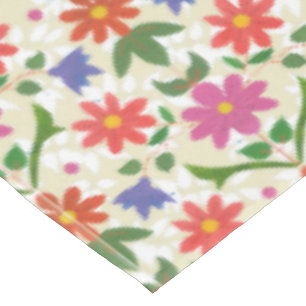 Chic Blume und Polka Punkte auf Ecru Tablecloth Tischdecke
