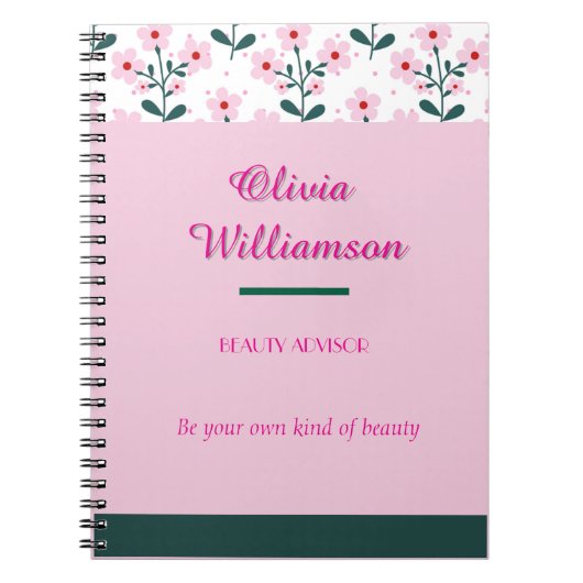 Chic, Blumen und Farbblock Notizblock (Vorderseite)