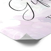 Chic Blumenkarten und Geschenke Hochzeit Poster (Ecke)