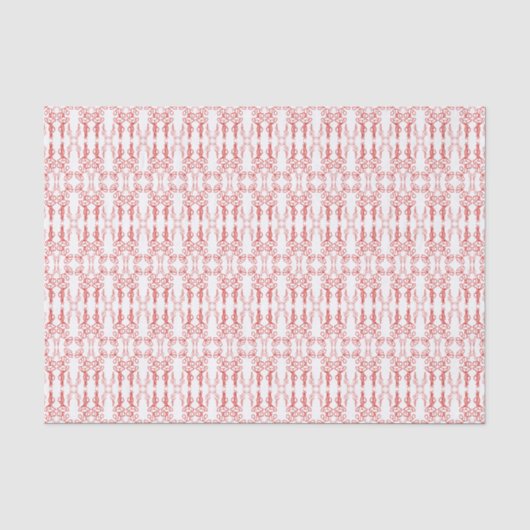 Chic-Blumenrot auf weiße Mohnblumen-Blumen-Kontur Seidenpapier (Vorderseite)