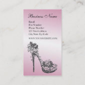 Chic-Blumenstilett-Schuh-hohe Heels-Pumpen Visitenkarte (Rückseite)