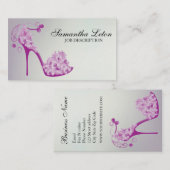 Chic-Blumenstilett-Schuh-hohe Heels-Pumpen Visitenkarte (Vorne/Hinten)