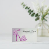 Chic-Blumenstilett-Schuh-hohe Heels-Pumpen Visitenkarte (Stehend Vorderseite)