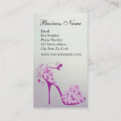 Chic-Blumenstilett-Schuh-hohe Heels-Pumpen Visitenkarte (Rückseite)