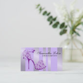 Chic-Blumenstilett-Schuh-hohe Heels-Pumpen Visitenkarte (Stehend Vorderseite)