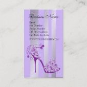 Chic-Blumenstilett-Schuh-hohe Heels-Pumpen Visitenkarte (Rückseite)
