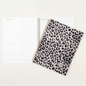 Chic Blush and Black Animal Print with Monogram Planer (Anzeige)