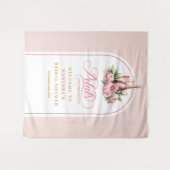 Chic blush and gold bridal shower custom banner wandteppich (Vorderseite (Horizontal))