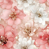 Chic blush and gold floral 50th birthday plate pappteller