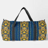 Chic Blush Blue & Yellow Custom Duffle Bag (Vorderseite)