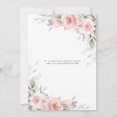 Chic Blush Blumengrün Brautparty Geometric Einladung (Rückseite)