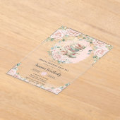 Chic Blush Blumenstrauß Party Brautparty Acryleinladungen (Ablage )