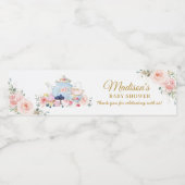 Chic Blush Blumenstrauß Party Girl Babydusche Wasserflaschenetikett (Einzelnes Label)