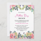 Chic Blush Botanical Floral Mother Day Brunch Einladung (Vorderseite)