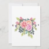 Chic Blush Botanical Floral Mother Day Brunch Einladung (Rückseite)