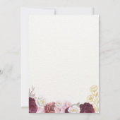 Chic Blush Botanical Floral Mother Day Brunch Einladung (Rückseite)