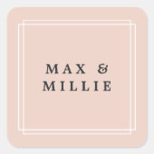 Chic Blush | BOUTIQUE Quadratischer Aufkleber (Vorderseite)