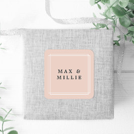 Chic Blush | BOUTIQUE Quadratischer Aufkleber