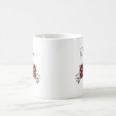 Chic Blush Burgundy Blume Kaffeetasse (Mittel)