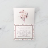 Chic Blush & Cream Floral Baby Dusche Vielen Dank (Innenseite)