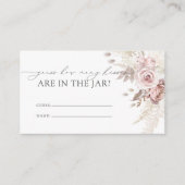 Chic Blush Dusty Rose Wie viele Kisses Bridal Game Begleitkarte (Vorderseite)