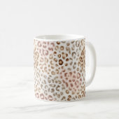 Chic Blush Elfenbein Leopard Kaffeetasse (VorderseiteRechts)