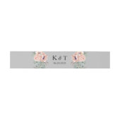 Chic Blush Floral Wedding Einladung Bauchband Einladungsbanderole (Flach)