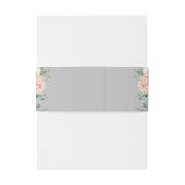 Chic Blush Floral Wedding Einladung Bauchband Einladungsbanderole (Rückseitenbeispiel)