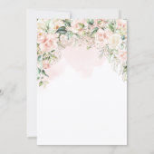 Chic Blush Flowers Bridal Shower Einladung (Rückseite)