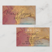 CHIC BLUSH GLITZER MARBLE EFFECKT VISITENKARTE (Vorne/Hinten)
