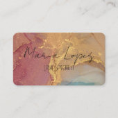 CHIC BLUSH GLITZER MARBLE EFFECKT VISITENKARTE (Vorderseite)