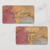 CHIC BLUSH GLITZER MARBLE EFFECKT VISITENKARTE (Vorne/Hinten)