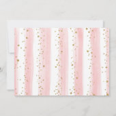 Chic Blush Gold Floral Elephant Girl Baby Dusche Einladung (Rückseite)