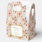 Chic Blush Gold Gastgeschenk Hochzeit Box Blumende Geschenkschachtel (Geöffnet)