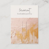 Chic Blush Gold Ölmalerei Textur Haarnadeldarstell Visitenkarte (Vorderseite)