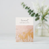 Chic Blush Gold Ölpaint Texture Necklace Display Visitenkarte (Stehend Vorderseite)