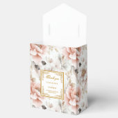 Chic Blush Ivory Gold Wedding Danke Box Geschenkschachtel (Geöffnet)