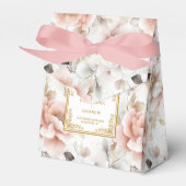 Chic Blush Ivory Gold Wedding Danke Box Geschenkschachtel (Vorderseite)
