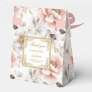Chic Blush Ivory Gold Wedding Danke Box Geschenkschachtel