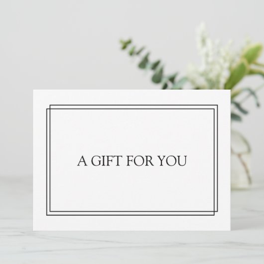 Chic Blush Navy Black Gift Certificate (Stehend Vorderseite)
