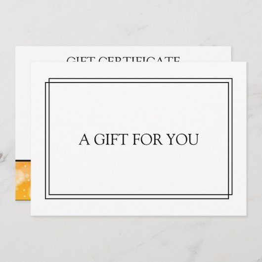 Chic Blush Navy Black Gift Certificate (Vorne/Hinten)