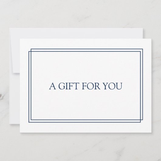 Chic Blush Navy Blue Gift Certificate (Vorderseite)