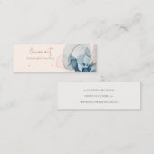 Chic Blush Navy Rust Blume Stuck Earring Display Mini Visitenkarte (Vorne/Hinten)