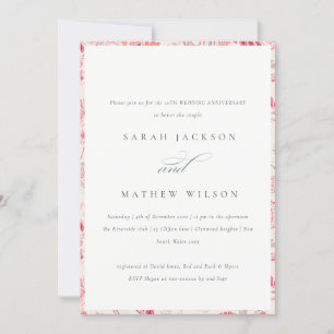 Chic Blush Paisley-Typografie zum Hochzeitstag jed Einladung