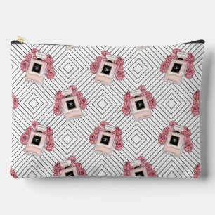 Chic Blush Parfüm Illustration Make-up-Tasche Zubehörtasche