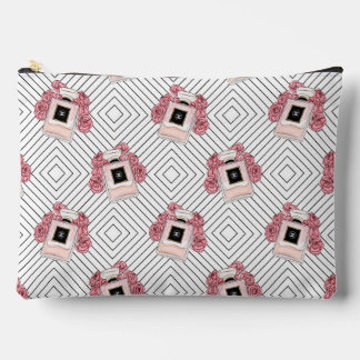Chic Blush Parfüm Illustration Make-up-Tasche Zubehörtasche
