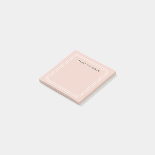 Chic Blush | PERSONALISIERT Post-it Klebezettel (angewinkelt)