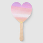 Chic Blush Pink Beach Wedding Herz Sand Gefallen Fächer (Rückseite)